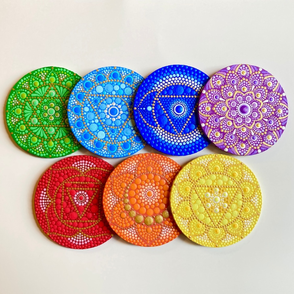 チャクラドットマンダラ/Φ9cm/7個セット