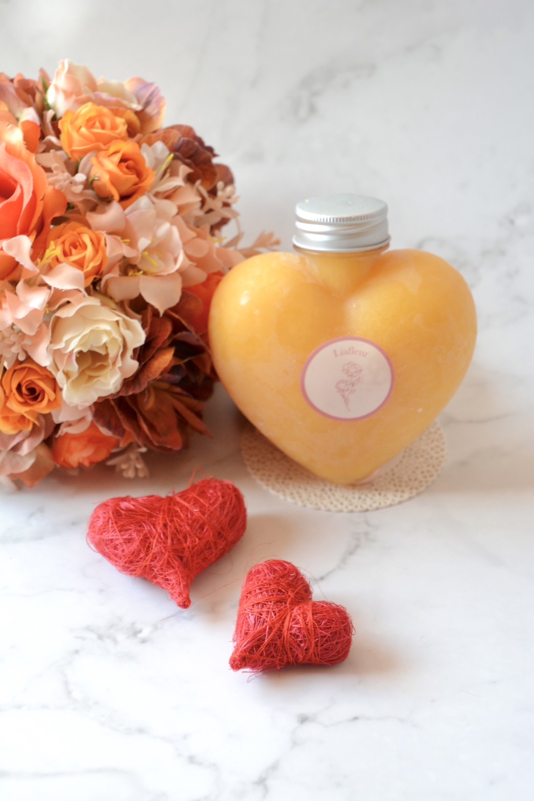 オレンジ甘酒　（ハートボトル、メッセージカード付）