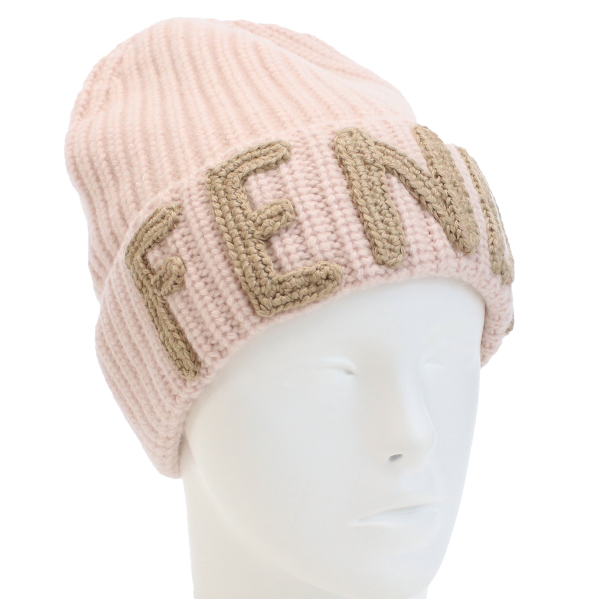 【新品未使用正規品】フェンディ FENDI レディース－ニット帽 ブランド FXQ900 AIX0 F0BTZ ピンク系 M-L(幅約24cm)