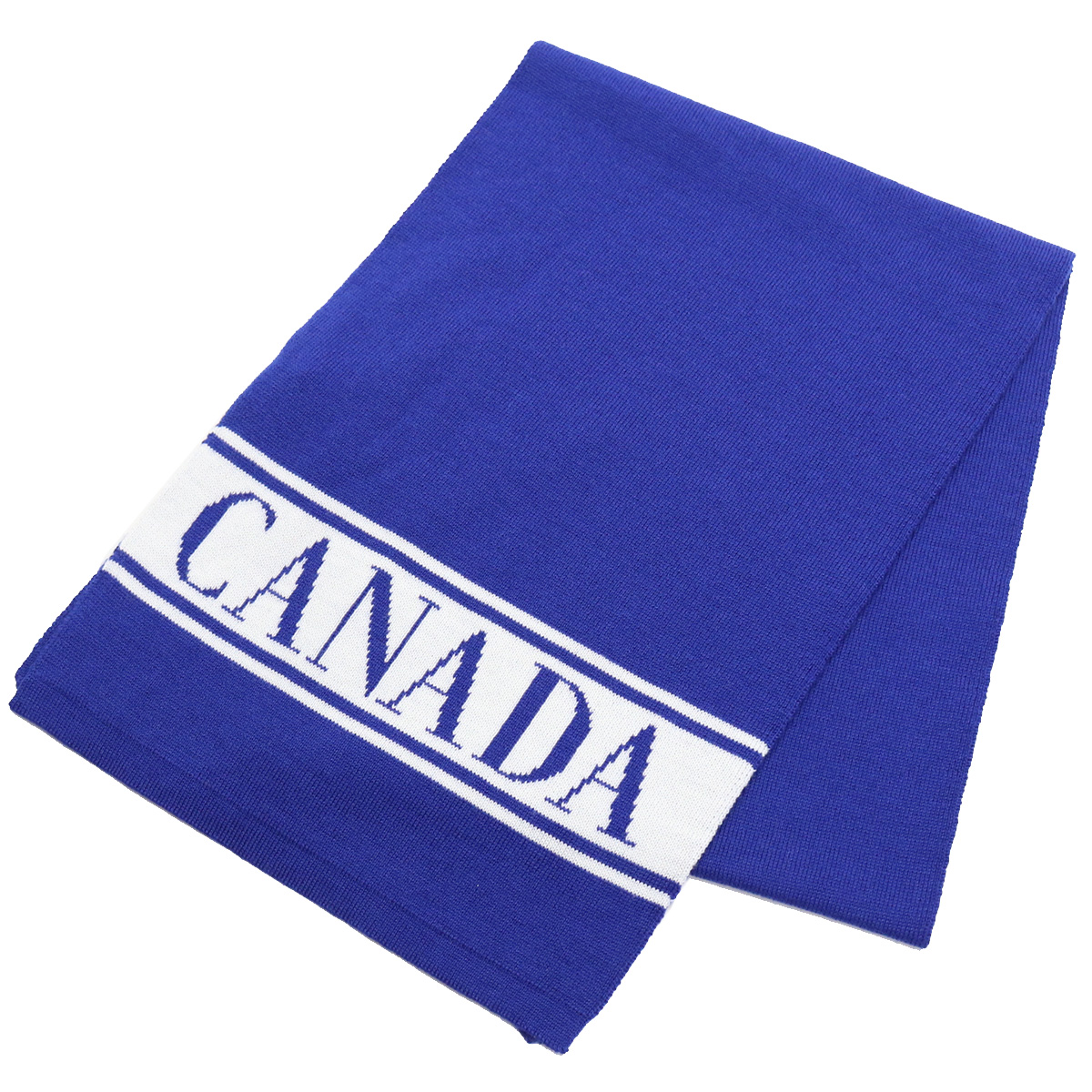 【新品未使用正規品】カナダグース CANADA GOOSE KIDS MERINO LOGO SCARF キッズ マフラー 6955K 260 BLUE ブルー系