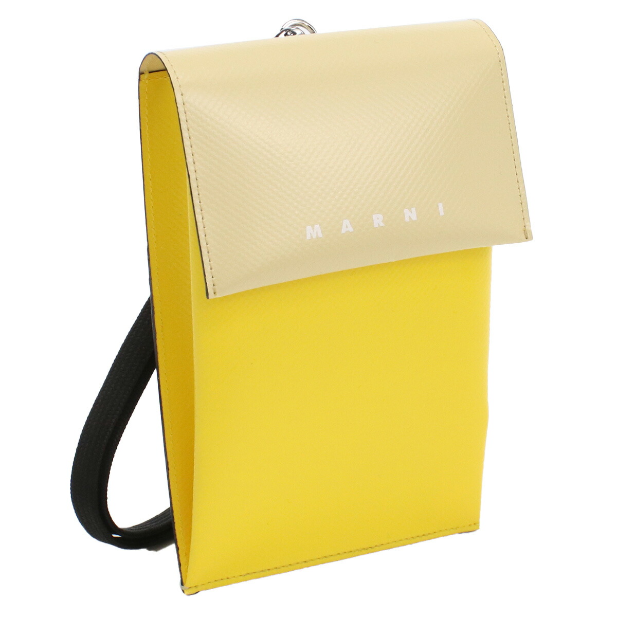 【新品未使用正規品】マルニ MARNI フォンケース ブランド スマホバッグ ネックポーチ TEMI0004A4 P3572 ZO504 イエロー系 ベージュ系