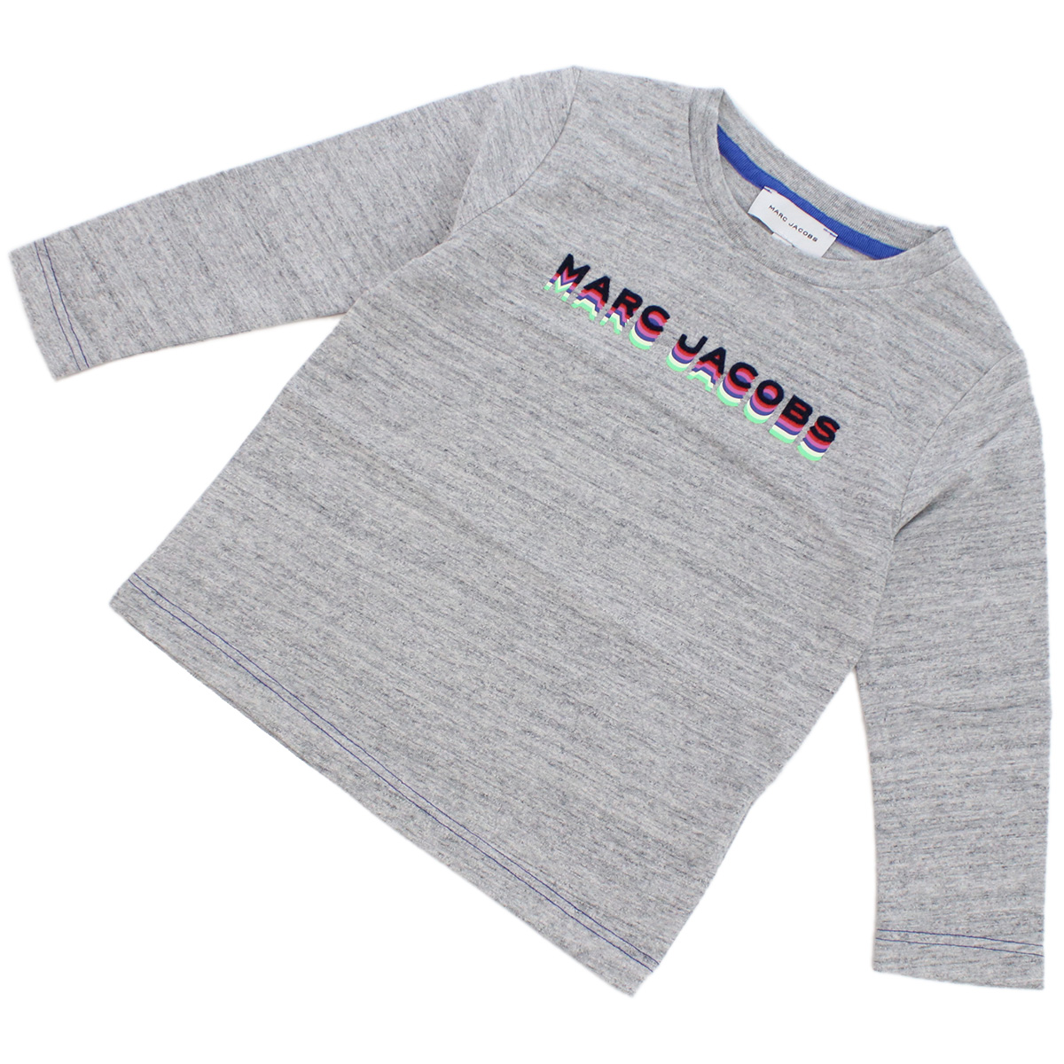 【新品未使用正規品】マーク ジェイコブス MARC JACOBS ベビー ロングＴシャツ ブランド ロゴ W25542 A35 CHINE GREY グレー系 サイズ#2A(2才相当)/#3A(3才相当)/#4A(4才相当)