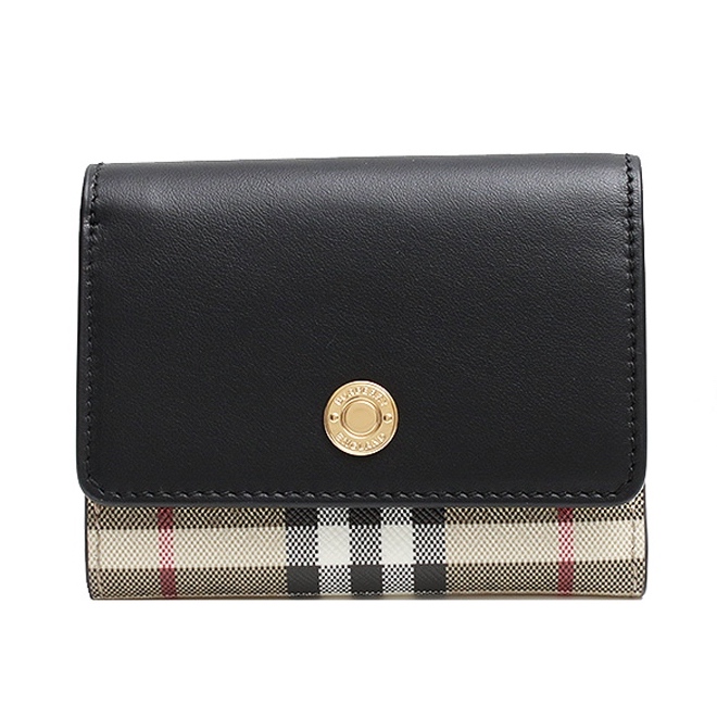 【新品未使用正規品】バーバリー BURBERRY LANCASTER ３つ折り財布 8057976 レディース ブラック