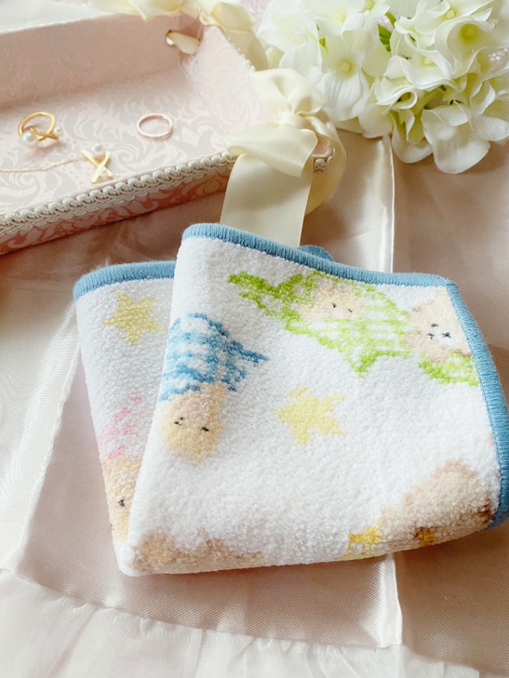 ♡ FEILERフェイラーウォッシュクロスハンカチwash cloth Ben&Fine ベン＆ファインライトブルー♡